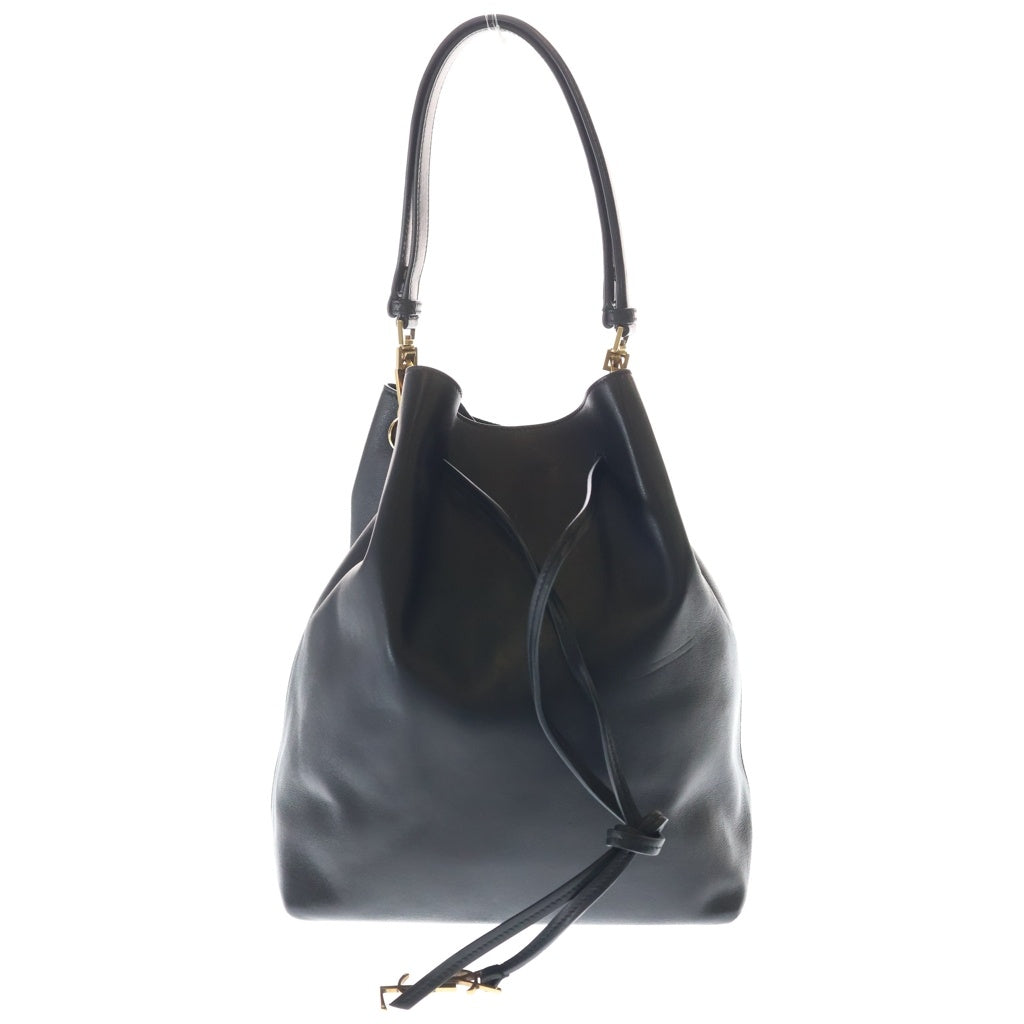 SAINT LAURENT PARIS(サンローランパリ) PARISV2 ラムスキン 巾着 ショルダーバッグ ポーチ ブラック 804302 レディース