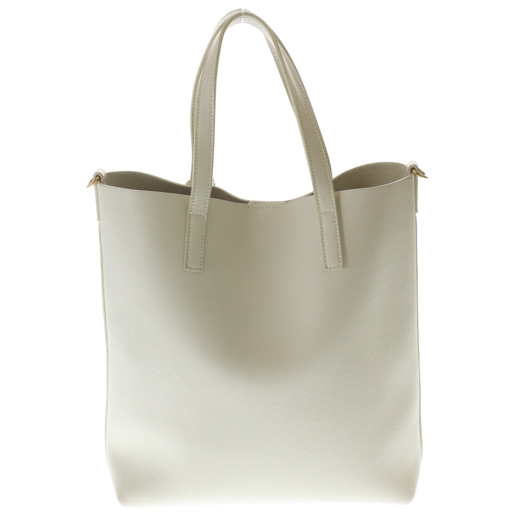 SAINT LAURENT PARIS(サンローランパリ) トイ ショッピング レザー ゴールド金具 2WAY ショルダーバッグ トートバッグ ハンドバッグ アイボリー ホワイト系 600307 レディース