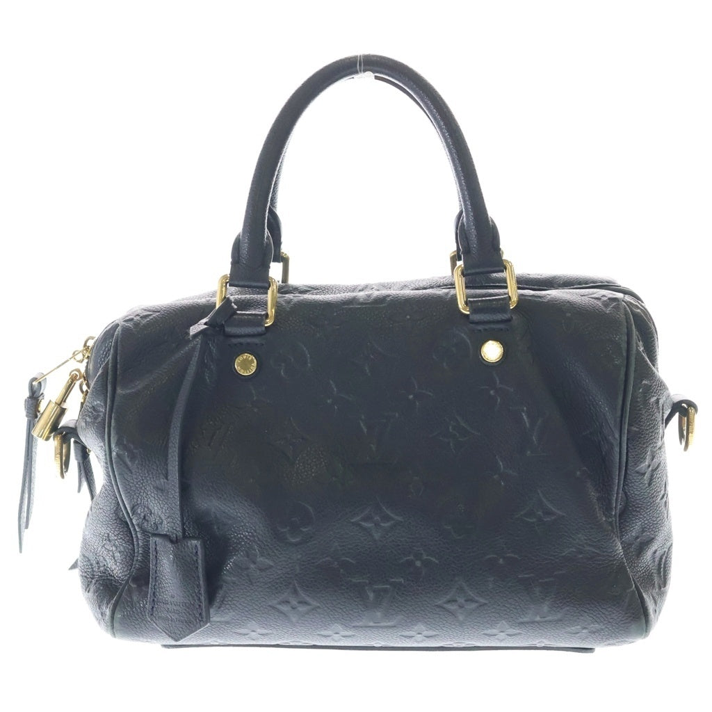 LOUIS VUITTON(ルイヴィトン) モノグラム アンプラント スピーディ バンドリエール25 2WAYハンドバッグ ミニボストンバッグ ショルダーバッグ ブラック レザー M40762 ゴールド金具 レディース