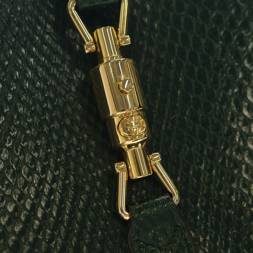 GUCCI(グッチ) ジャッキー ショルダーバック ハンドバック ホーボー ゴールド金具 パイソン グリーン 550152 レディース