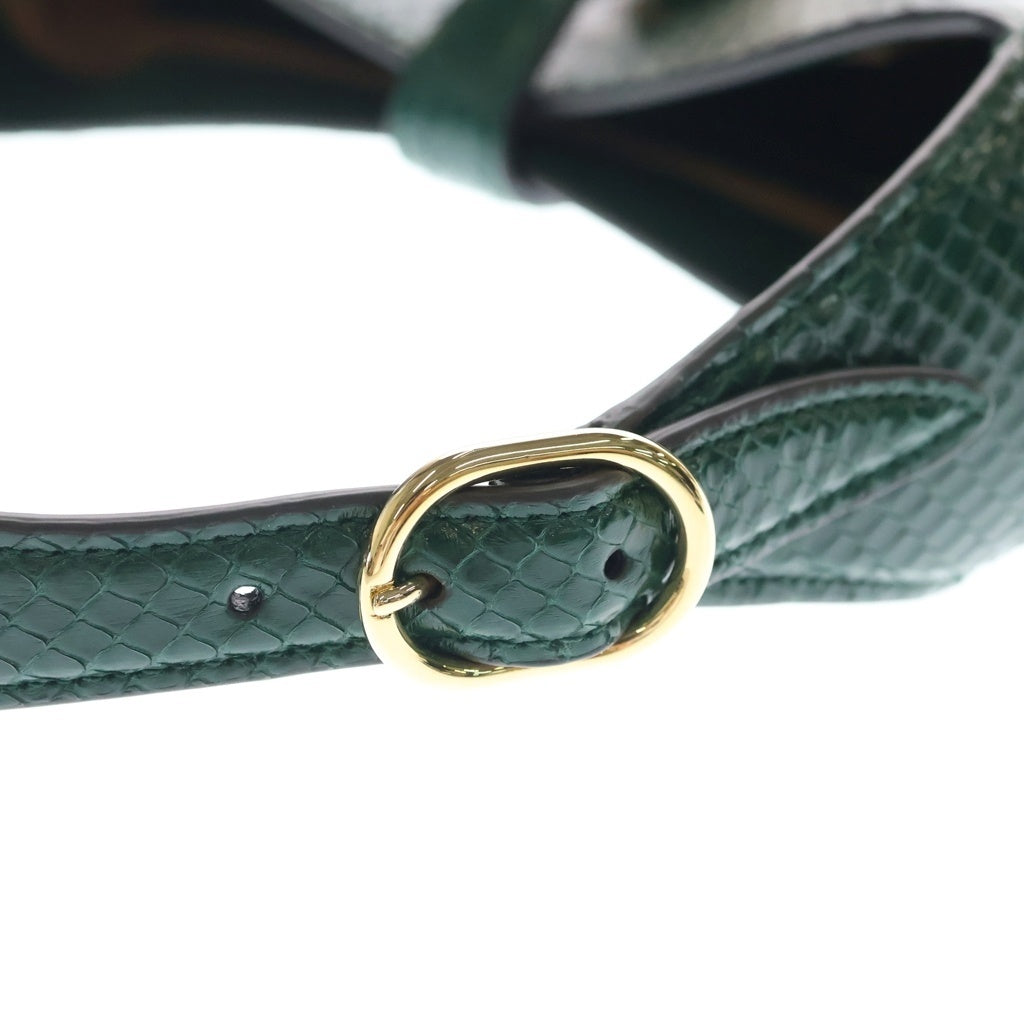 GUCCI(グッチ) ジャッキー ショルダーバック ハンドバック ホーボー ゴールド金具 パイソン グリーン 550152 レディース