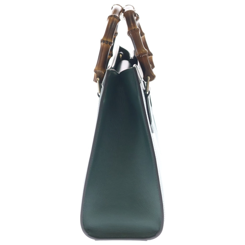 GUCCI(グッチ) ダイアナ トートバック 2wayバック GGロゴ ミディアム レザー グリーン 853226 レディース