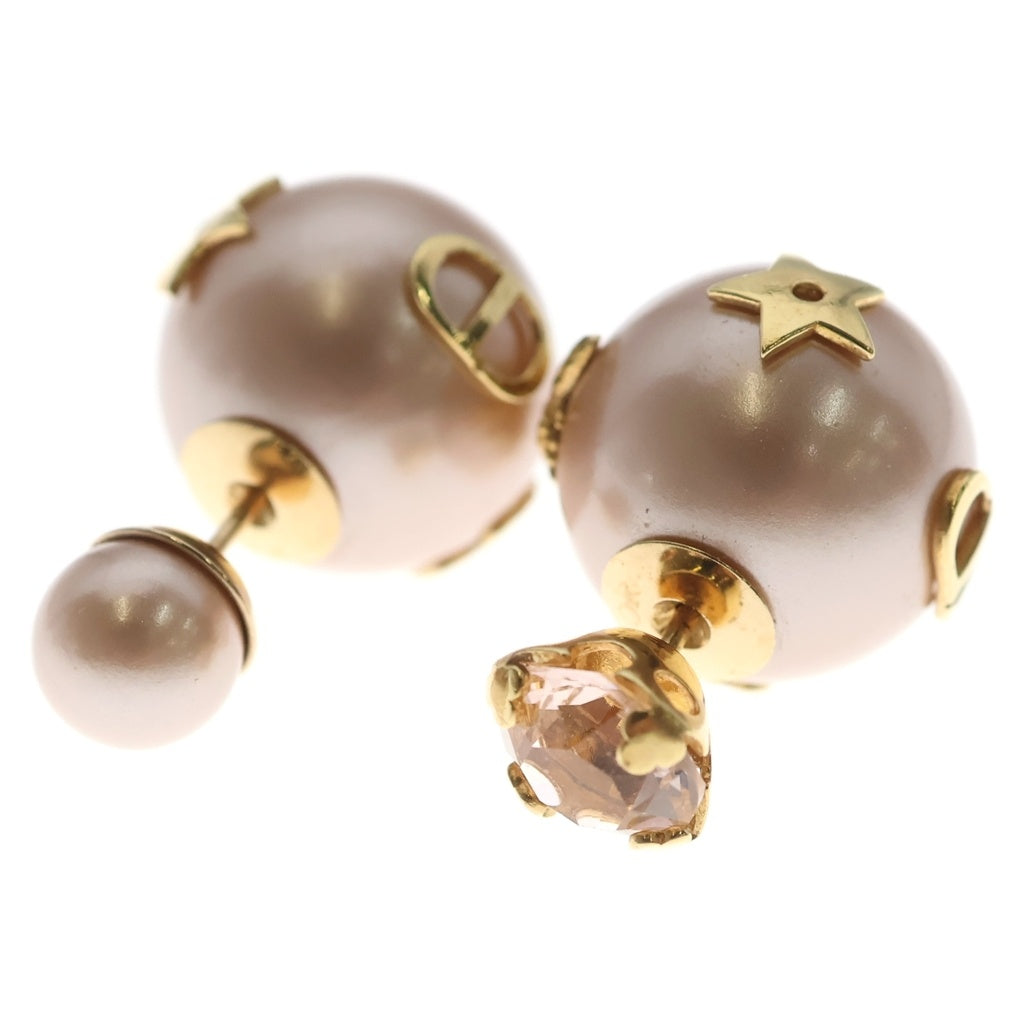 Christian Dior(クリスチャンディオール) トライバルピアス パール ピンク×ゴールド レディース