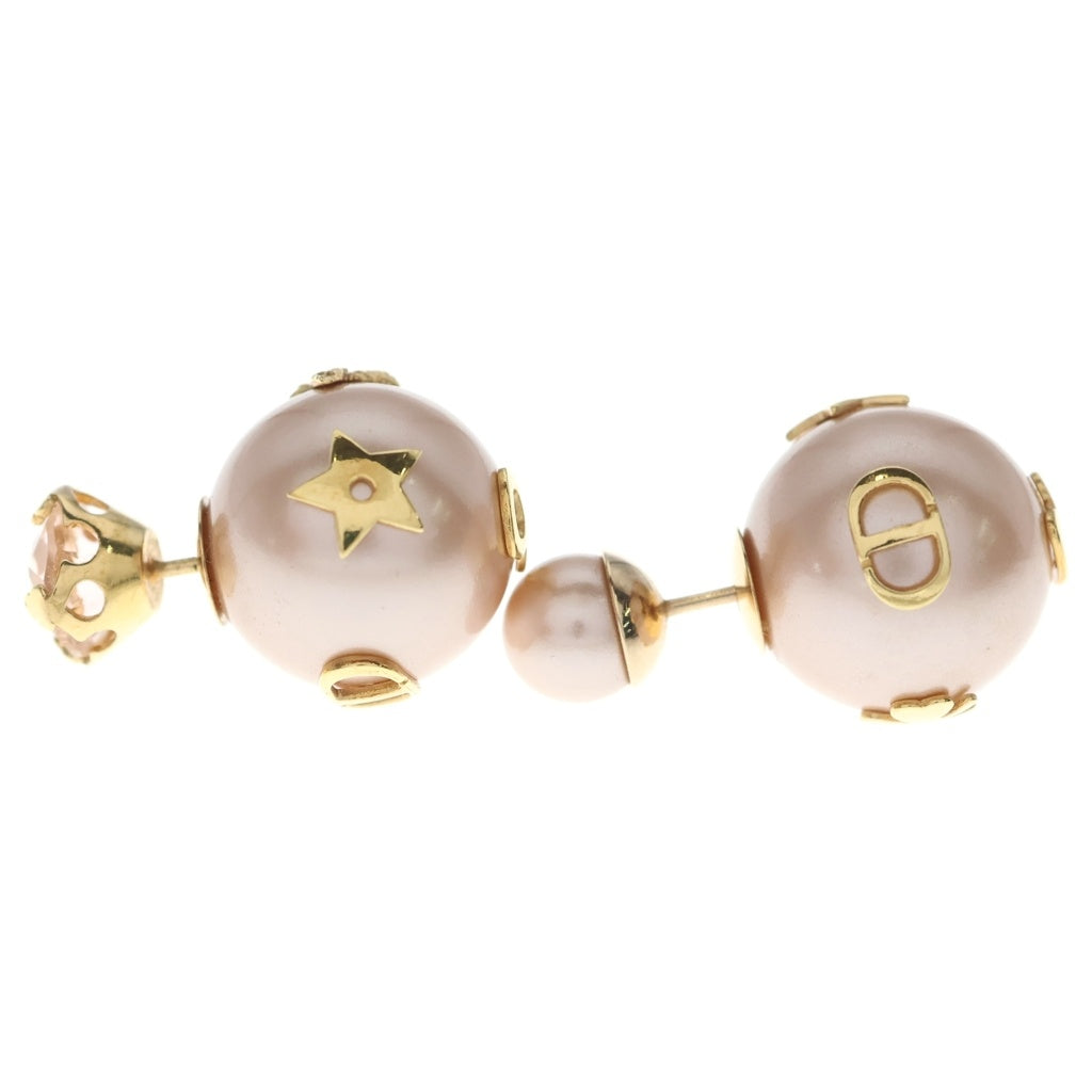 Christian Dior(クリスチャンディオール) トライバルピアス パール ピンク×ゴールド レディース