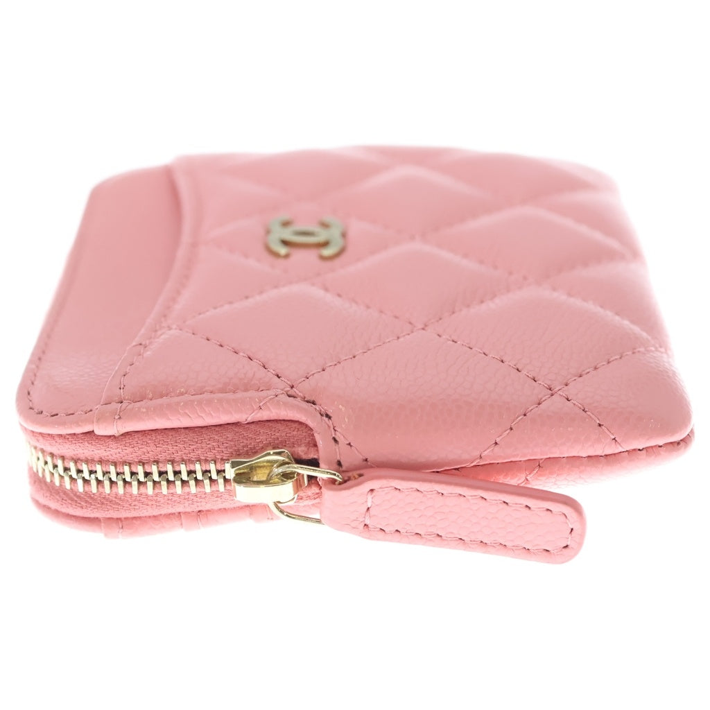 CHANEL(シャネル) マトラッセ ココマーク ジップコインパース コインケース キャビアスキン ピンク AP2061 レディース