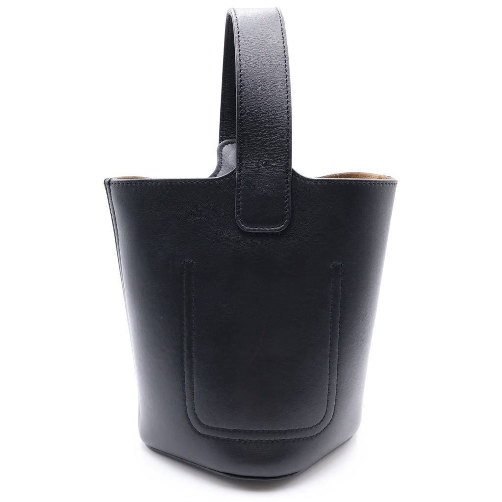 LOEWE(ロエベ) ペブル バケットバッグミニ レザー ゴールド金具 2WAY ハンドバッグ ショルダーバッグ ブラック AANBBBMX01 レディース
