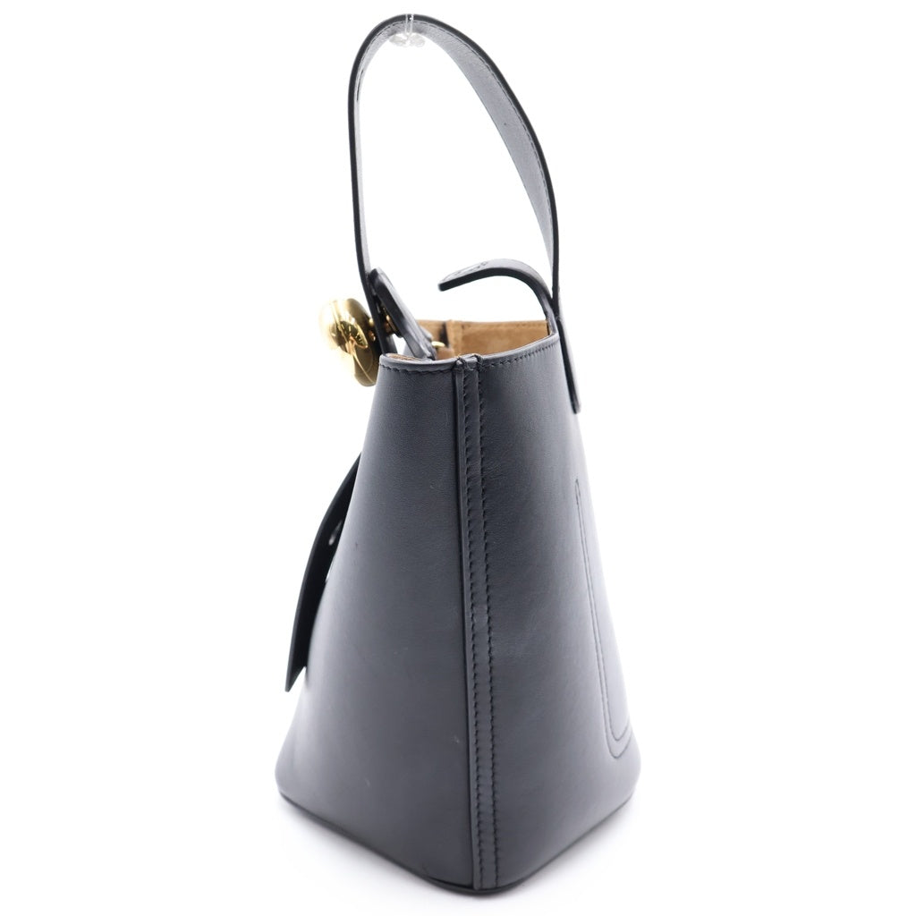 LOEWE(ロエベ) ペブル バケットバッグミニ レザー ゴールド金具 2WAY ハンドバッグ ショルダーバッグ ブラック AANBBBMX01 レディース