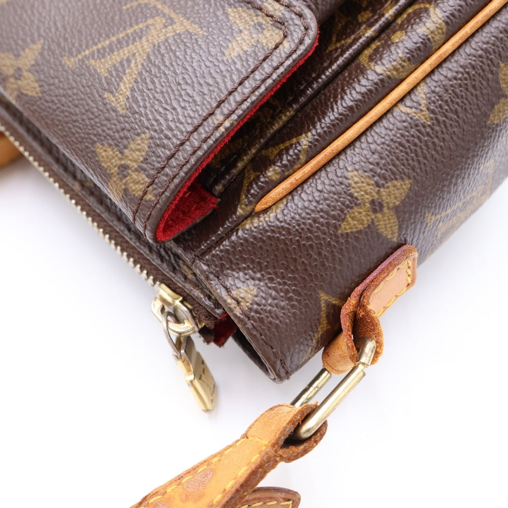 LOUIS VUITTON(ルイヴィトン) モノグラム ヴィヴァシテPM PVC レザー ショルダーバッグ ミニバッグ ブラウン M51165 レディース