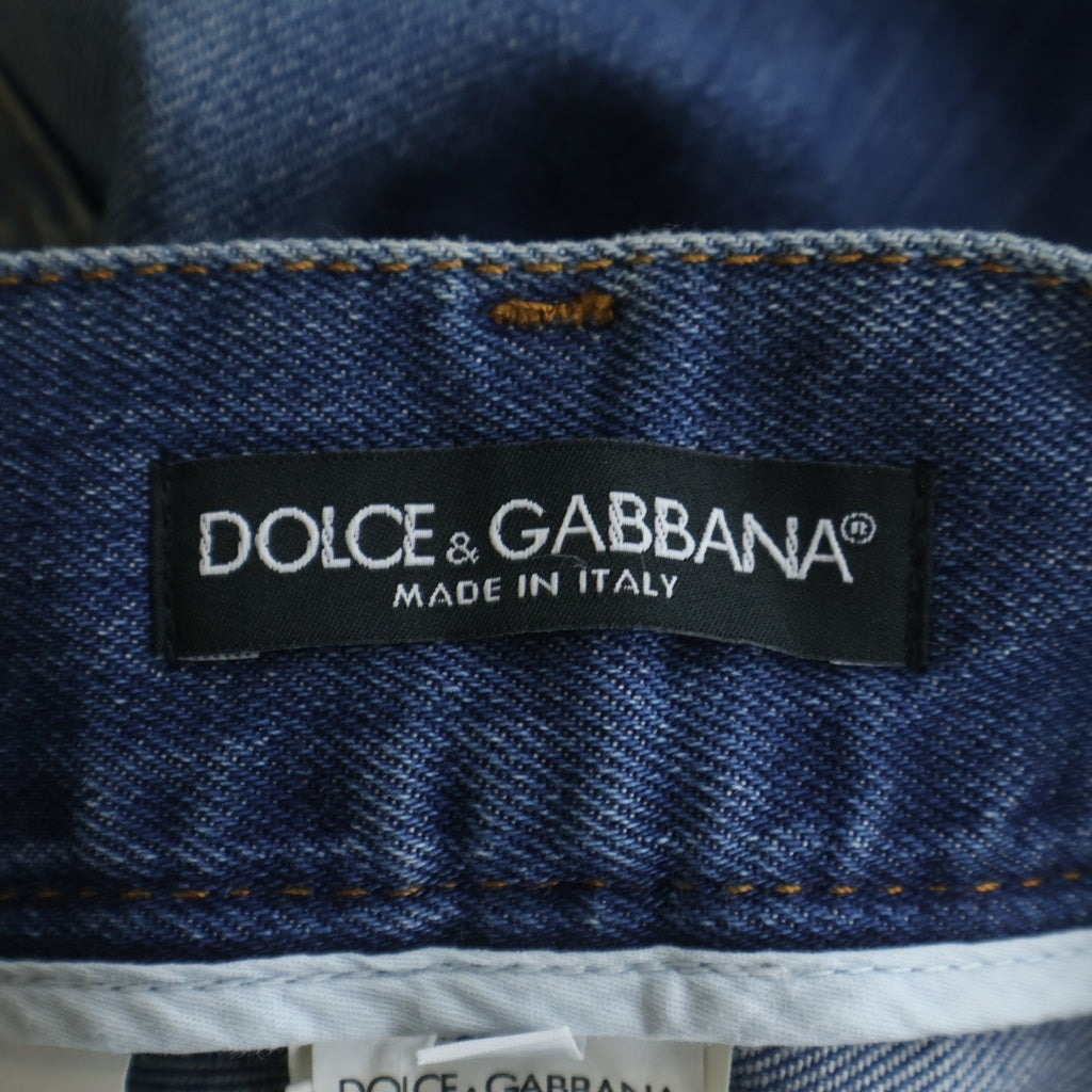 DOLCE & GABBANA(ドルチェアンドガッバーナ) ダメージデニムパンツ タグ14 インディゴブルー #52