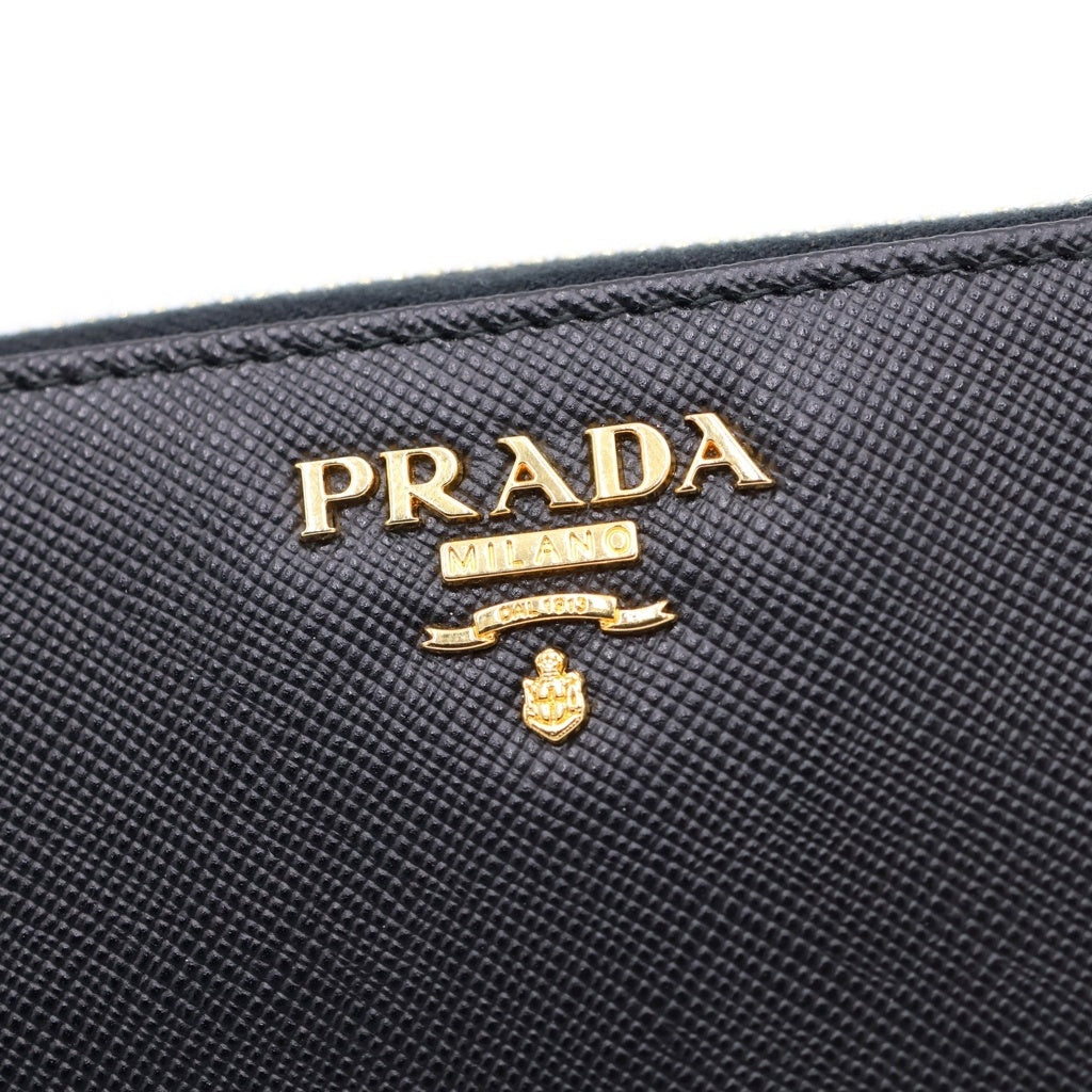PRADA(プラダ) 長財布 L字ファスナー ロングウォレット サフィアーノ レザー ブラック 1M1183