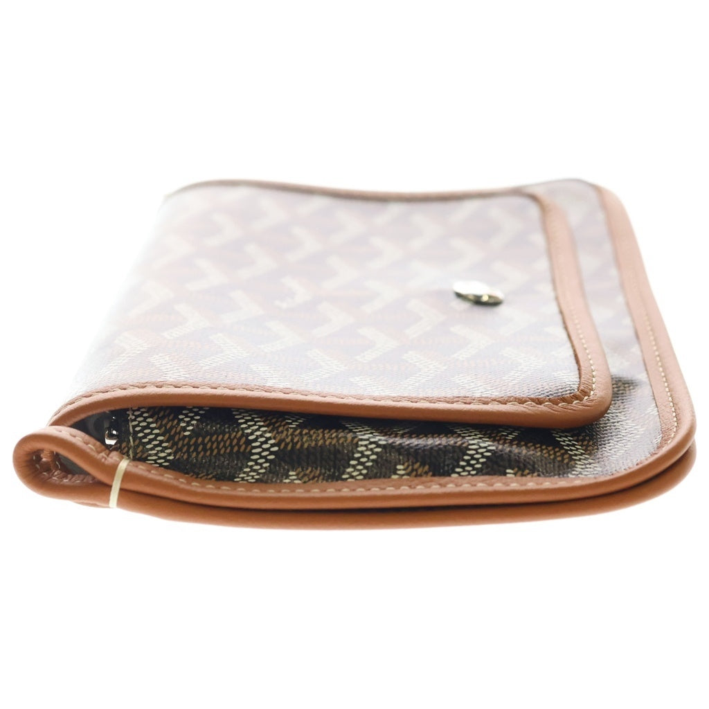 GOYARD(ゴヤール) ポシェットプリュメPM PVC レザー ショルダーバッグ ウォレット 財布 ポーチ ブラウン レディース