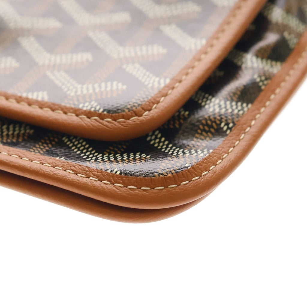 GOYARD(ゴヤール) ポシェットプリュメPM PVC レザー ショルダーバッグ ウォレット 財布 ポーチ ブラウン レディース