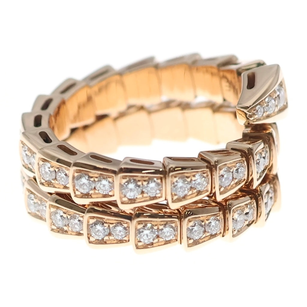 BVLGARI(ブルガリ) セルペンティ ヴァイパー フルパヴェ ダイヤ リング ピンクゴールド Au750PG #M レディース