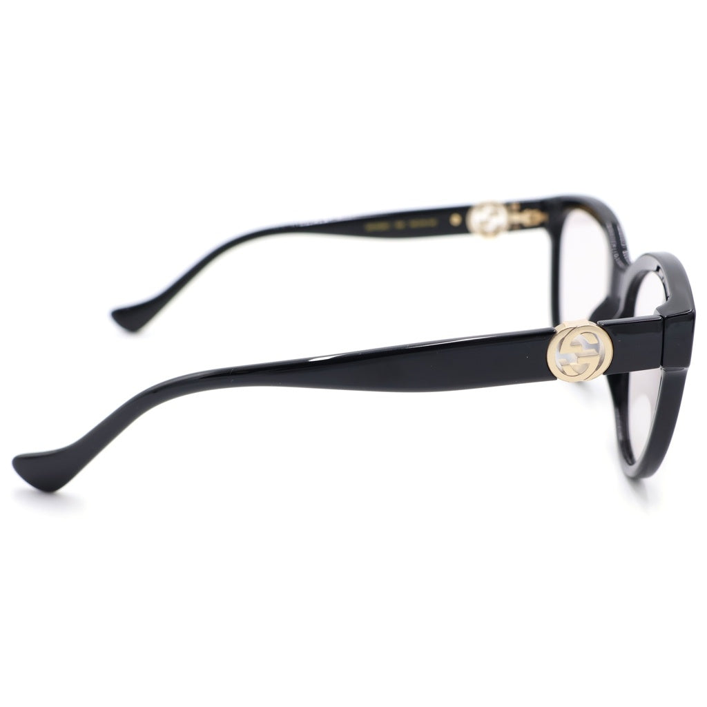GUCCI(グッチ) Cat Eye Glasses インターロッキングG キャットアイフレーム メガネ 眼鏡 チェーンストラップ ブラック GG1024O レディース