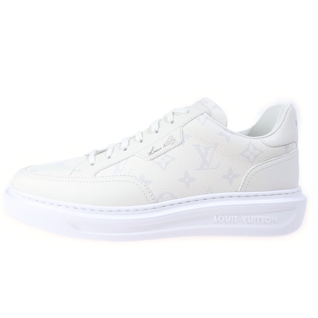 LOUIS VUITTON(ルイヴィトン) モノグラム ビバリーヒルズ レザー スニーカー #81/2 ホワイト 1AJQE7