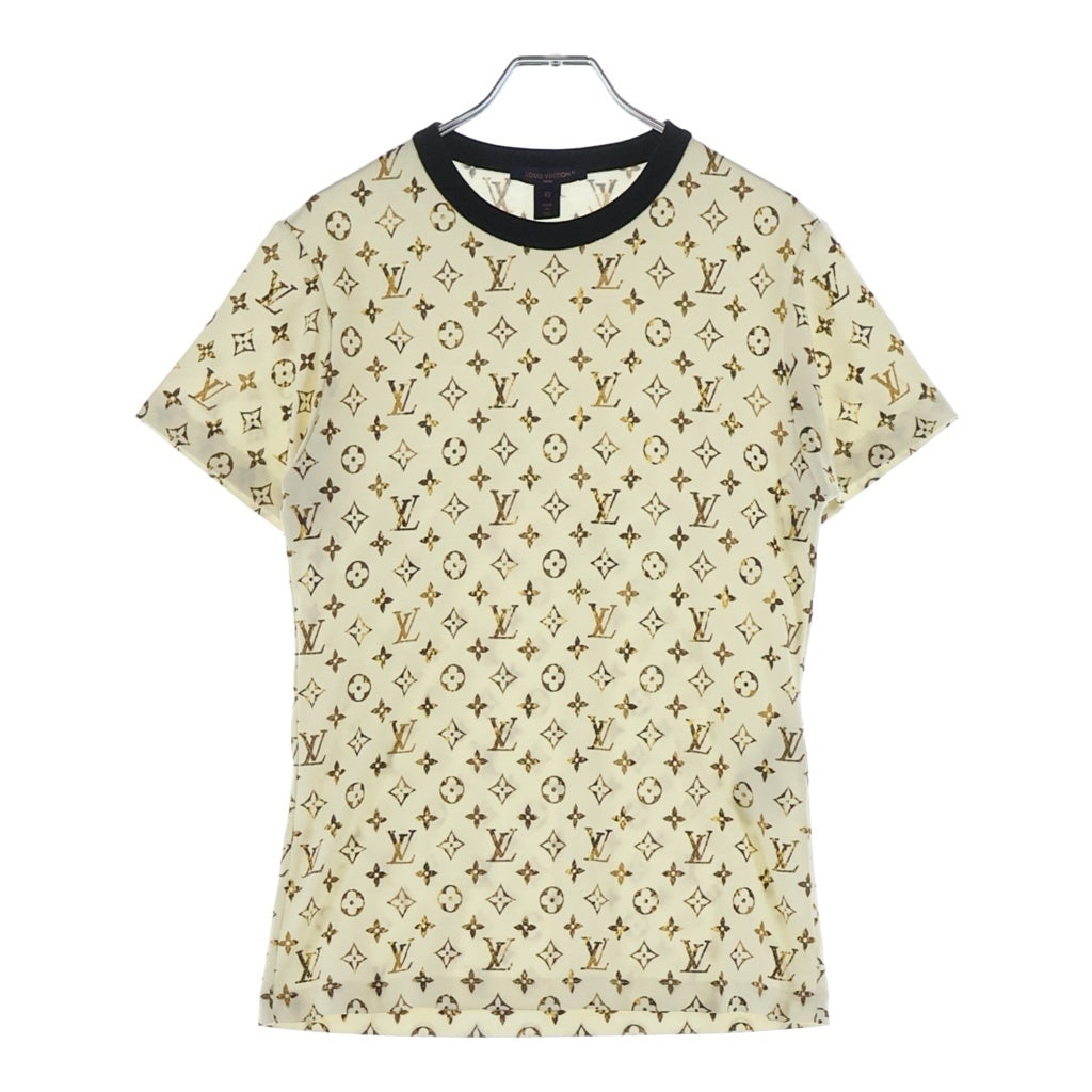LOUIS VUITTON(ルイヴィトン) パイソン モノグラム 半袖Tシャツ カットソー #XS アイボリー マルチカラー 1ABEE6