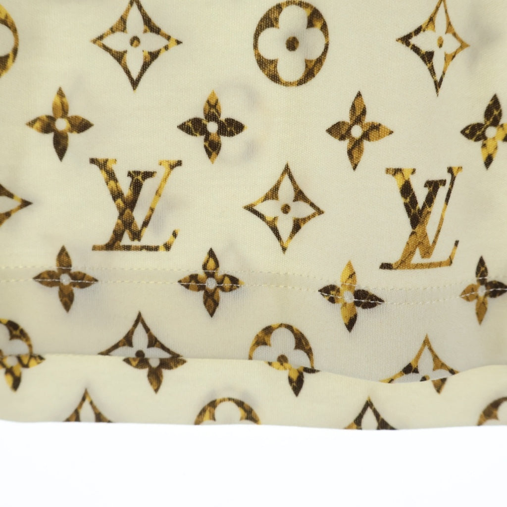 LOUIS VUITTON(ルイヴィトン) パイソン モノグラム 半袖Tシャツ カットソー #XS アイボリー マルチカラー 1ABEE6
