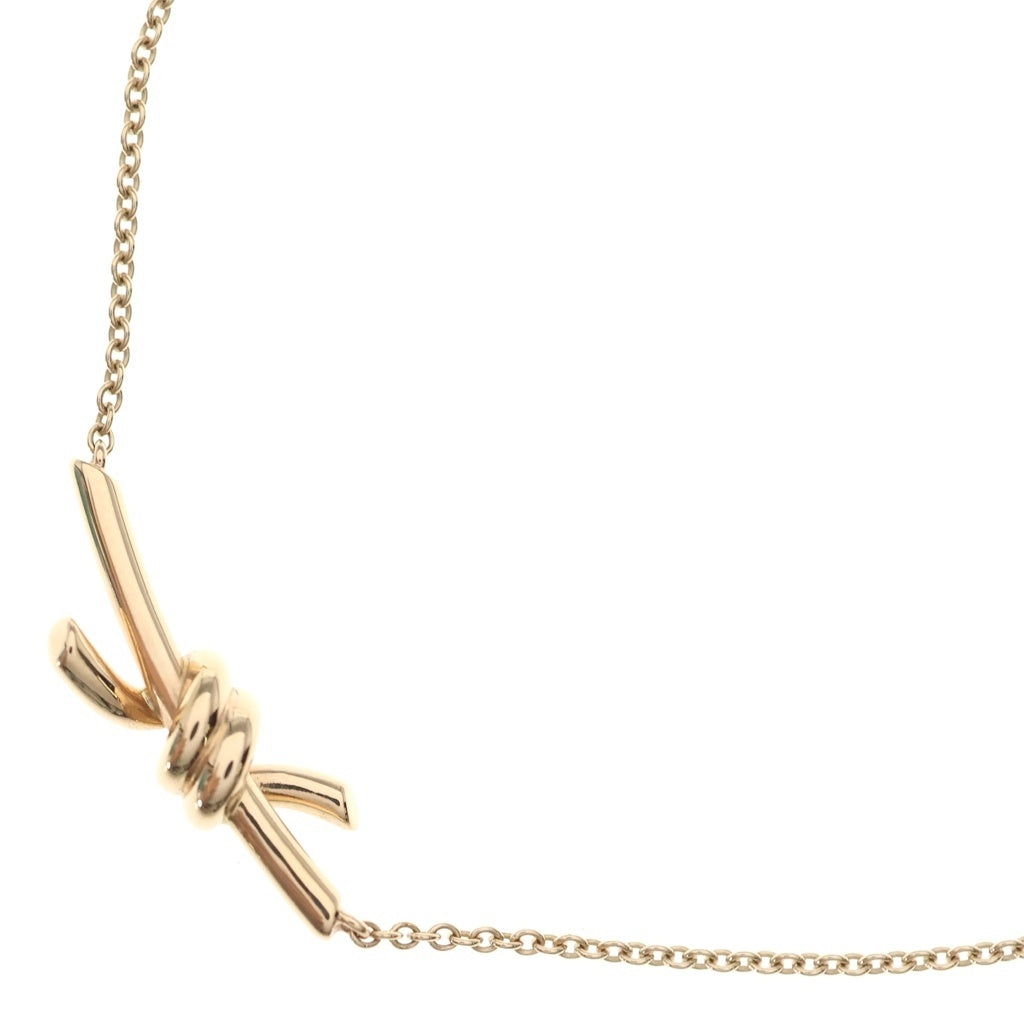 TIFFANY & Co.(ティファニー) ノットペンダント ネックレス ペンダント チェーン ピンクゴールド スモール Au750PG レディース