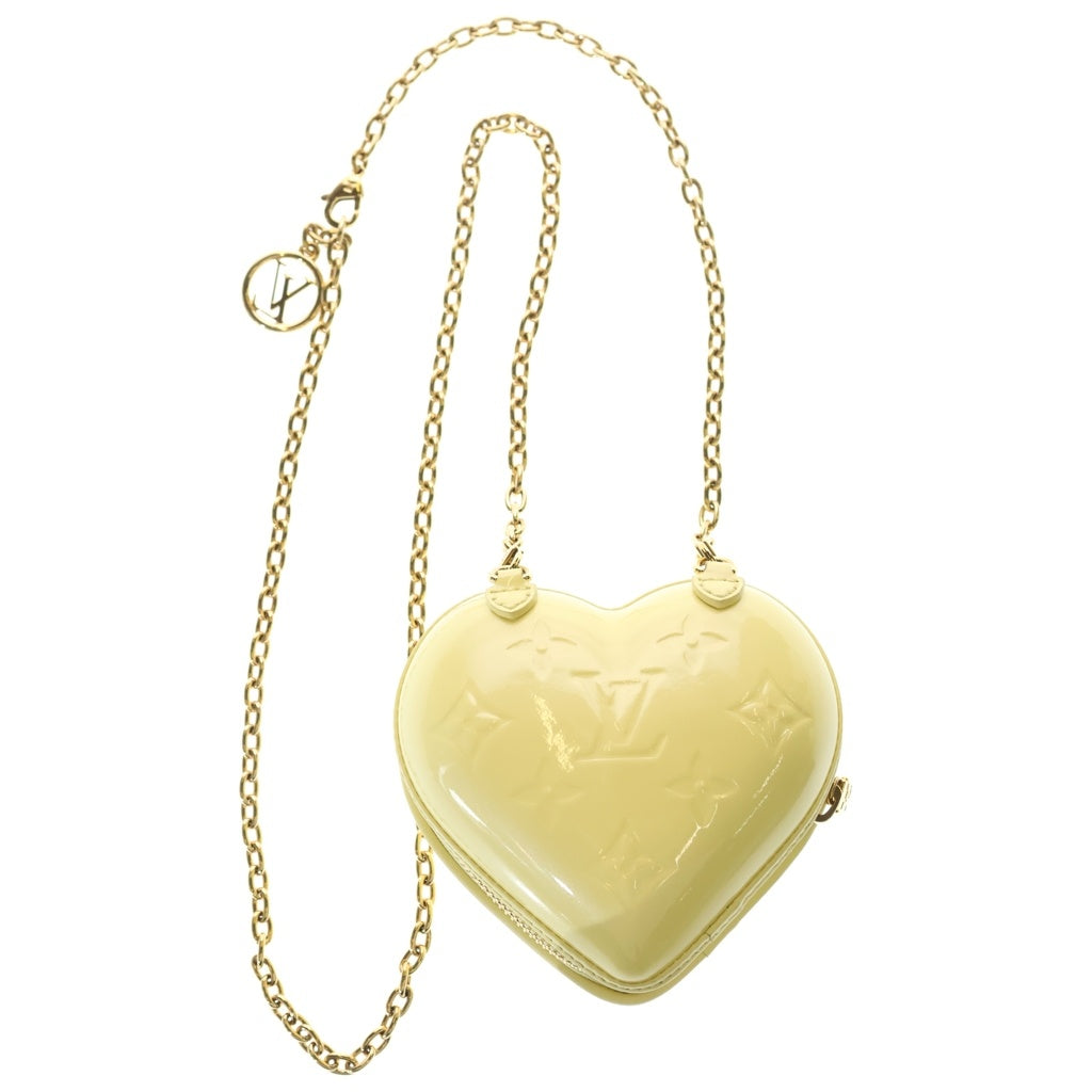 LOUIS VUITTON(ルイヴィトン) ヴェルニ キープマイハート チェーンハンドバッグ ミニバッグ イエロー M83267 ゴールド金具 レディース