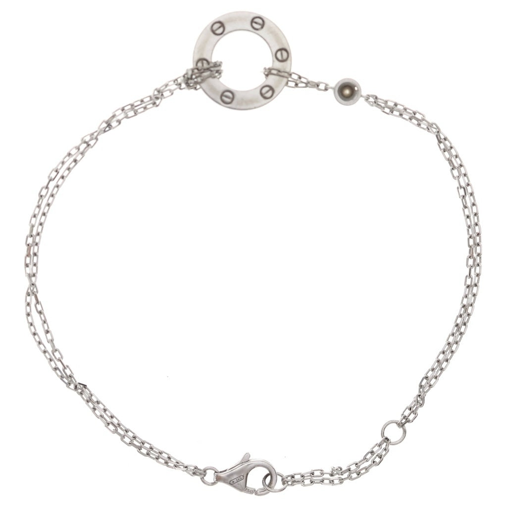 Cartier(カルティエ) ラブサークル 2Pダイヤ ブレスレット ホワイトゴールド 750WG レディース