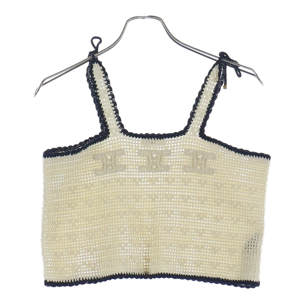 CELINE トリオンフ クロシェ クロップトップ CELINE(セリーヌ) トリオンフ クロシェ クロップド キャミソール