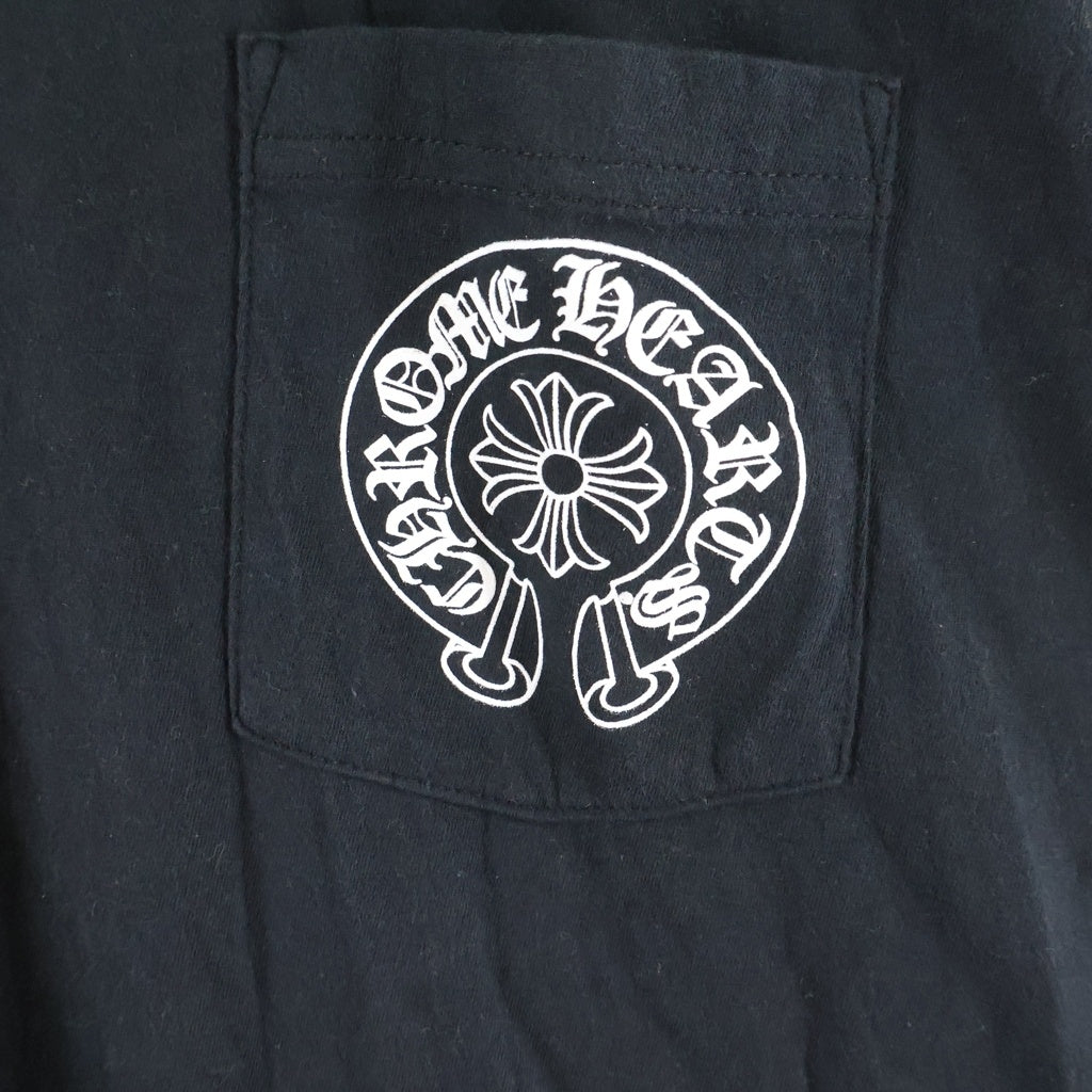 CHROME HEARTS(クロムハーツ) LAS VEGAS ラスベガス限定 ホースシュー バックプリント クルーネック 半袖Tシャツ カットソー ブラック