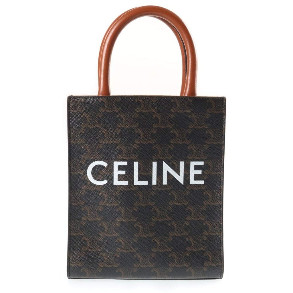 CELINE(セリーヌ) ミニ バーティカルカバ ハンド ショルダーバッグ レザー ブラウン 194372BZK.04LU レディース