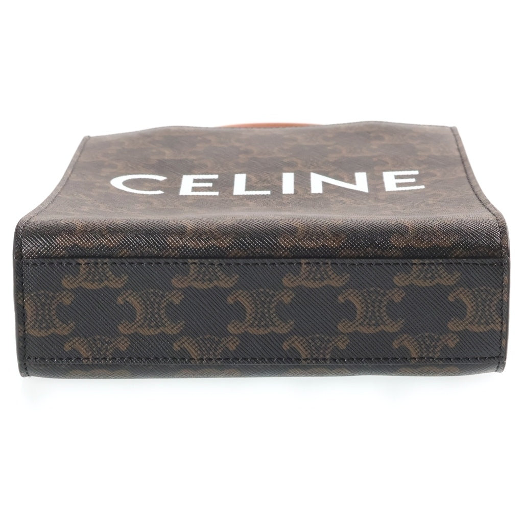 CELINE(セリーヌ) ミニ バーティカルカバ ハンド ショルダーバッグ レザー ブラウン 194372BZK.04LU レディース