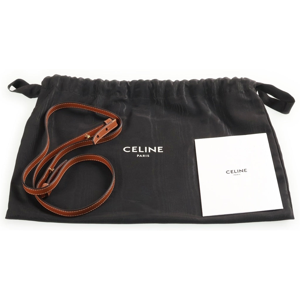 CELINE(セリーヌ) ミニ バーティカルカバ ハンド ショルダーバッグ レザー ブラウン 194372BZK.04LU レディース