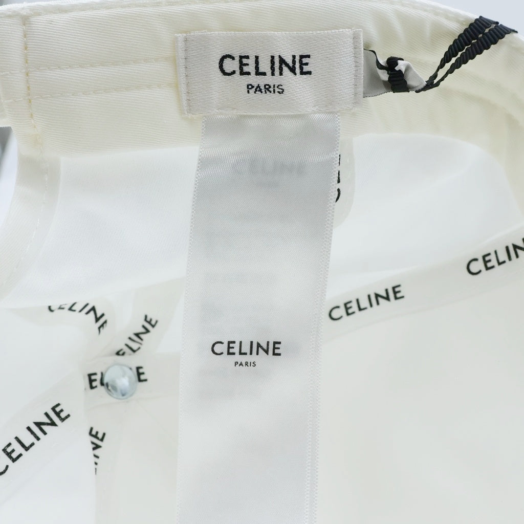 CELINE(セリーヌ) ロゴキャップ コットン ホワイト レディース