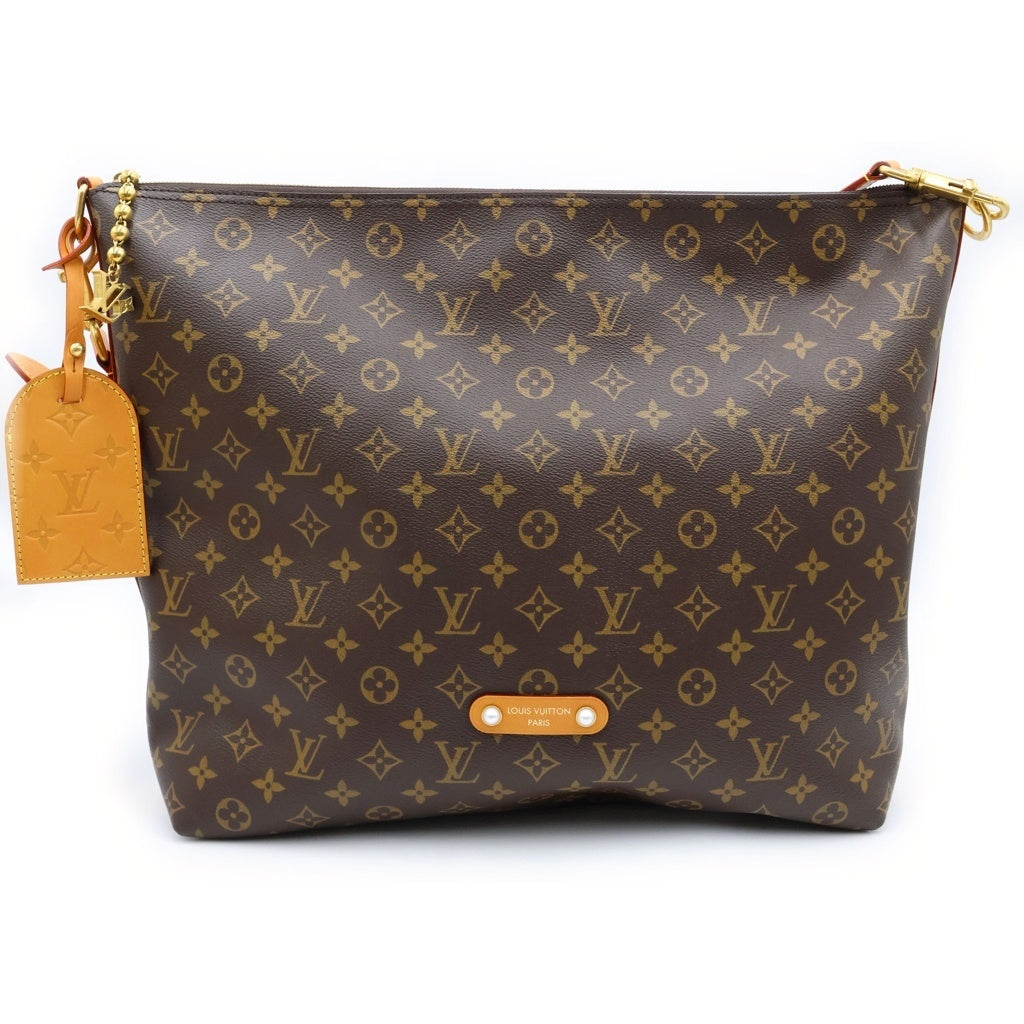 LOUIS VUITTON(ルイヴィトン) モノグラム バガボンド・ホーボー ワンショルダーバッグ ブラウン レザー×PVC M14018 ゴールド金具 レディース