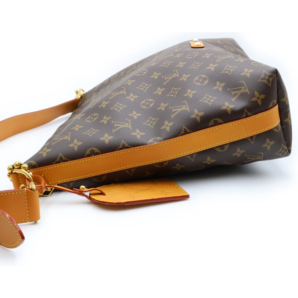 LOUIS VUITTON(ルイヴィトン) モノグラム バガボンド・ホーボー ワンショルダーバッグ ブラウン レザー×PVC M14018 ゴールド金具 レディース