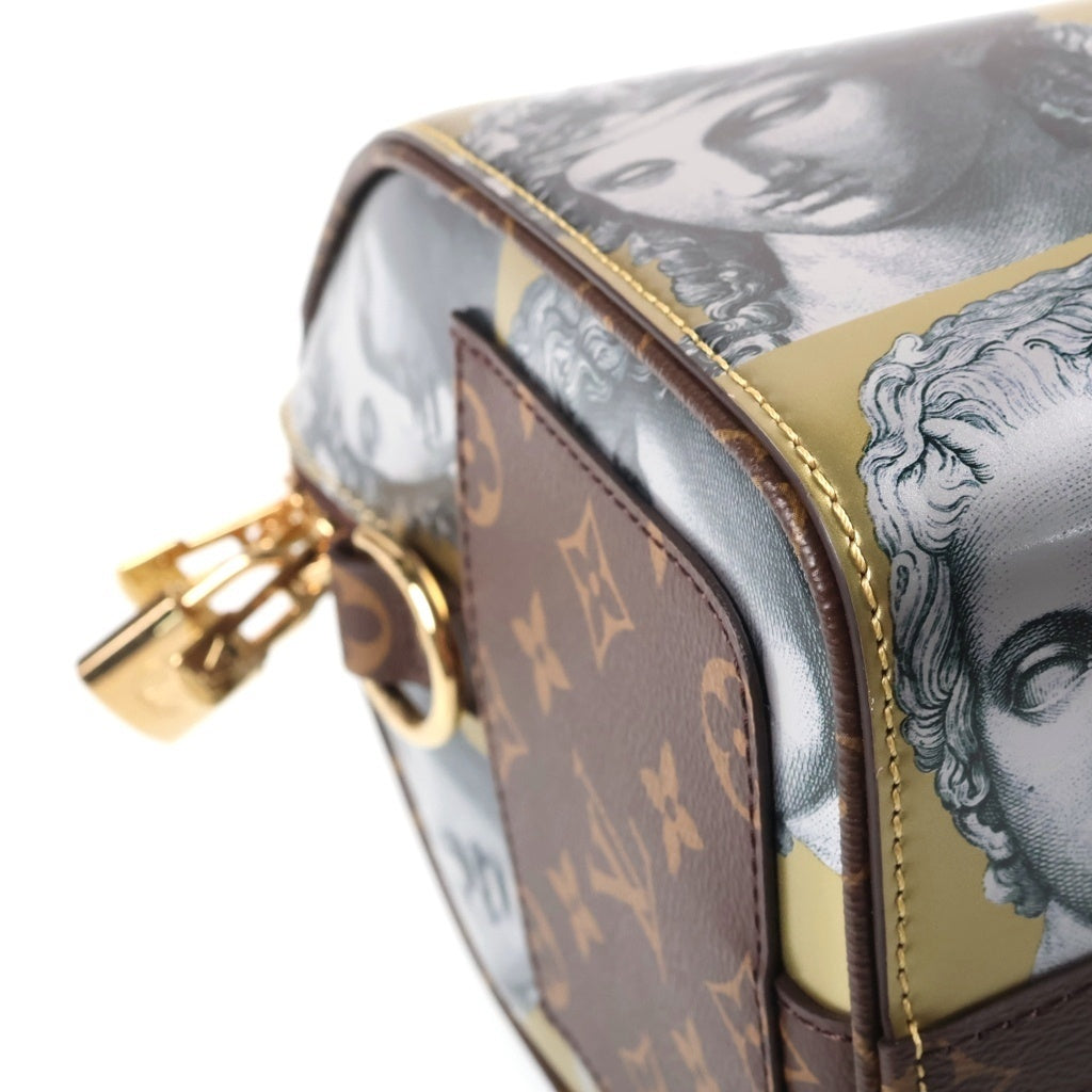 LOUIS VUITTON(ルイヴィトン) スピーディバンドリエール25 フォルナセッティ コラボ 2WAYハンドバッグ ショルダーバッグ ブラウン×メタリックイエロー レザー×PVC M59136 ゴールド金具 レディース