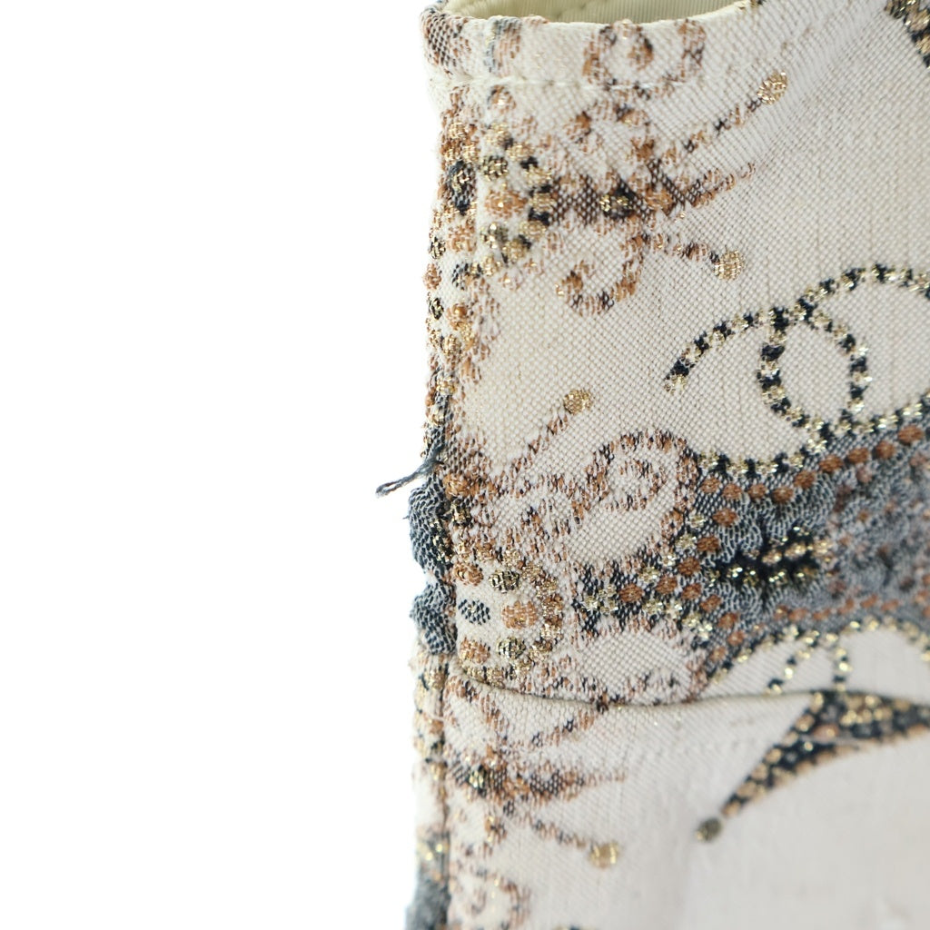 CHANEL(シャネル) ココマーク 星柄 刺繍 ポリエステル×ナイロン ノースリーブ トップス #8 ベージュ 06P レディース