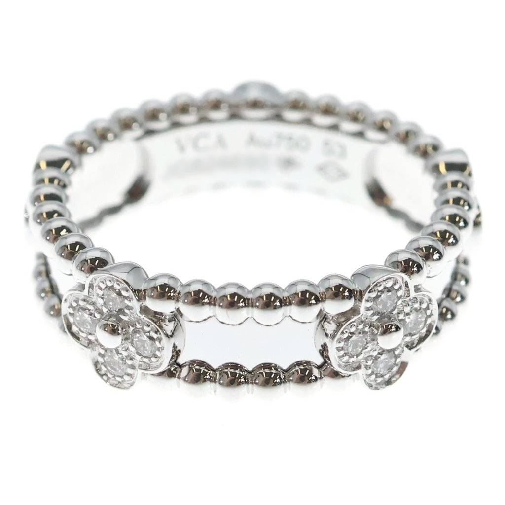 Van Cleef & Arpels(ヴァンクリーフアンドアーペル) ペルレ スウィート クローバー ダイヤリング ホワイトゴールド K18WG #53