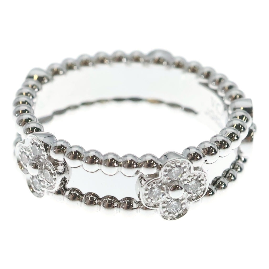 Van Cleef & Arpels(ヴァンクリーフアンドアーペル) ペルレ スウィート クローバー ダイヤリング ホワイトゴールド K18WG #53