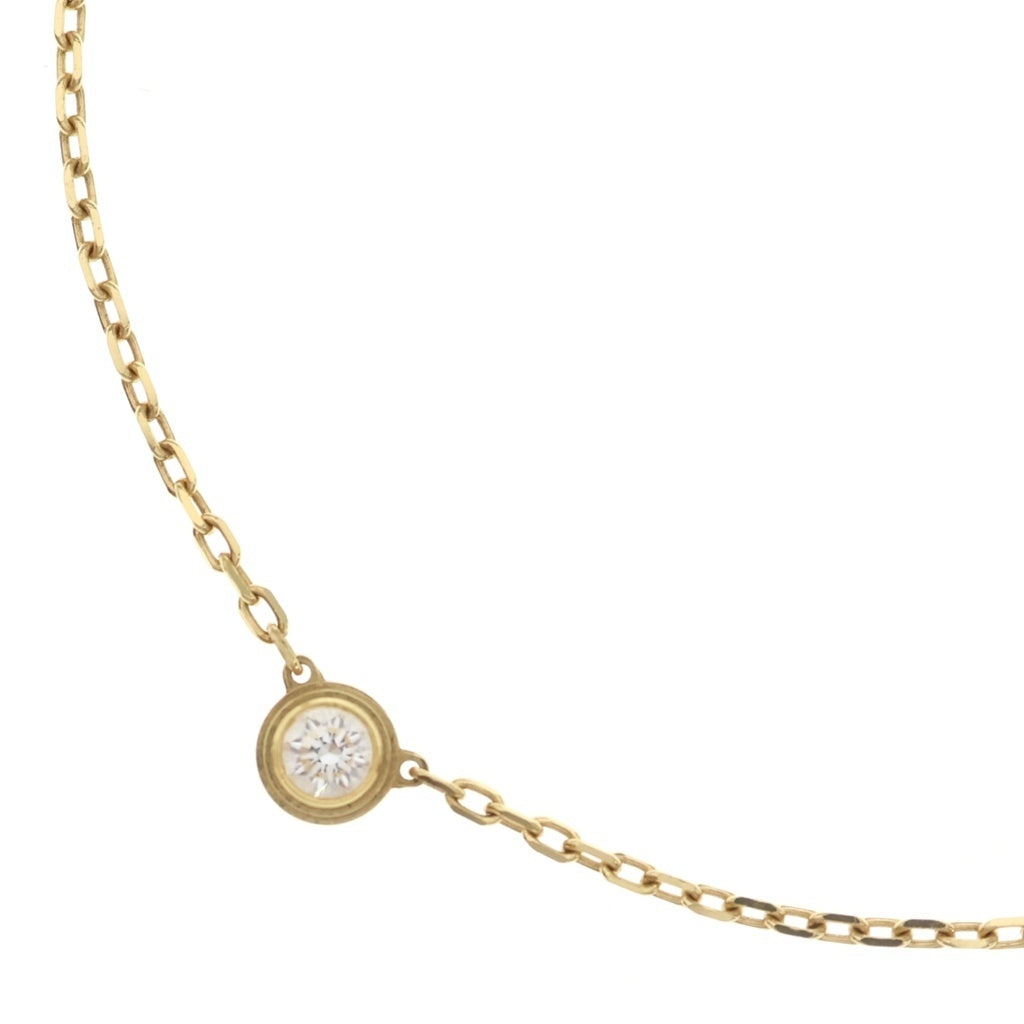 Cartier(カルティエ) ディアマンレジェ SM 1Pダイヤネックレス ペンダント チェーン イエローゴールド K18YG レディース