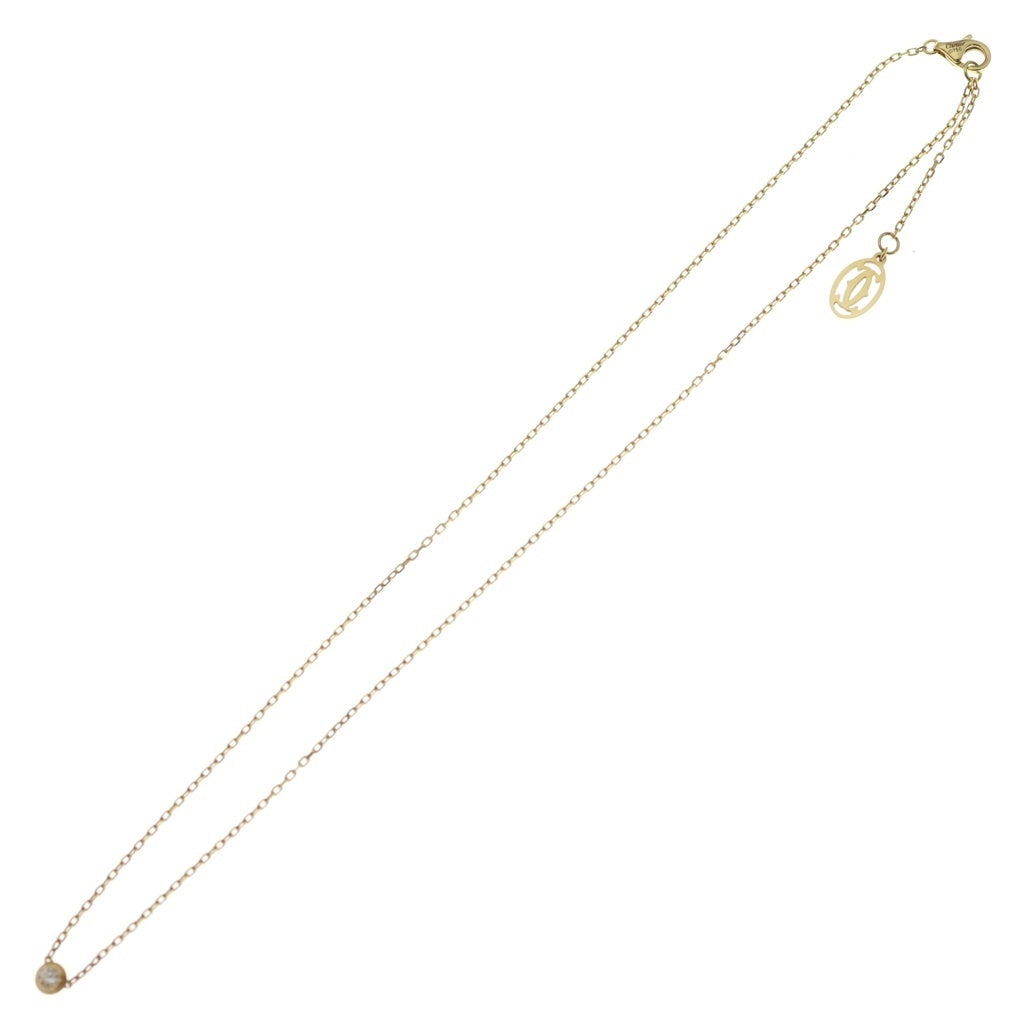Cartier(カルティエ) ディアマンレジェ SM 1Pダイヤネックレス ペンダント チェーン イエローゴールド K18YG レディース