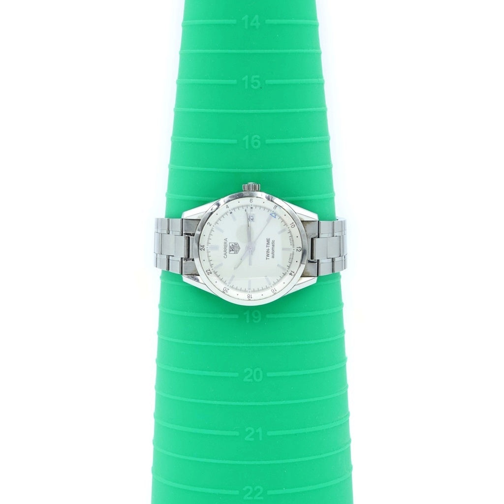 TAG HEUER(タグホイヤー) カレラ ツインタイム 腕時計 シルバー 白文字盤 SS/AT WV2116