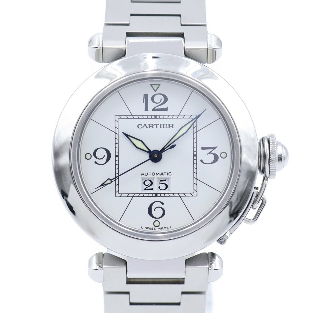 Cartier(カルティエ) パシャCビッグデイト 白文字盤 ステンレス 自動巻き SS/AT W31055M7 腕時計