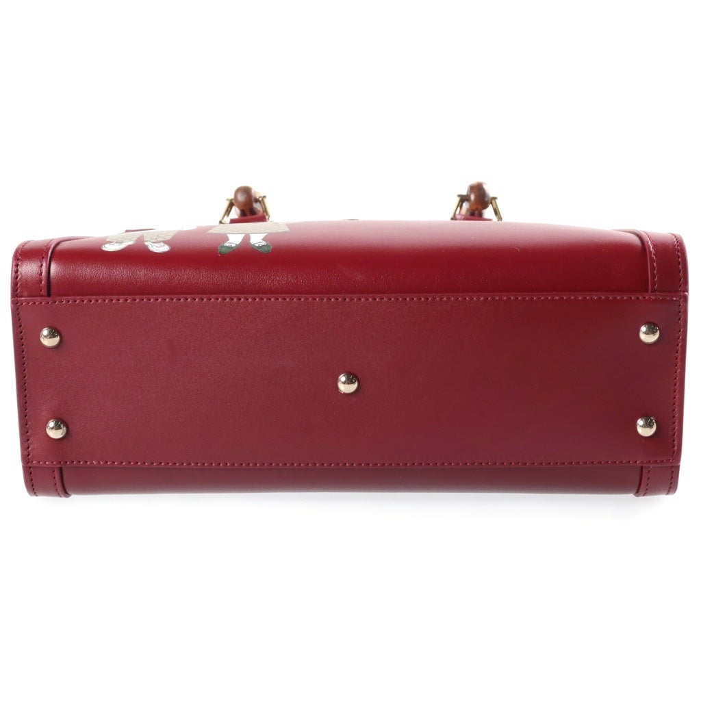 GUCCI(グッチ) ヒグチユウコ ダイアナ ミディアム トートバッグ 日本限定 レザー ボルドー 841487 レディース