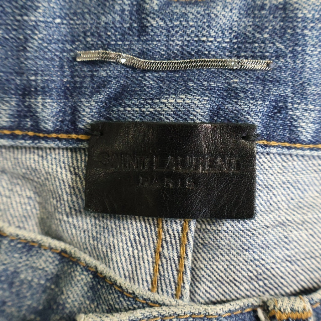 SAINT LAURENT PARIS(サンローランパリ) 18SS デストロイドスキニーデニムパンツ インディゴブルー #27 515404