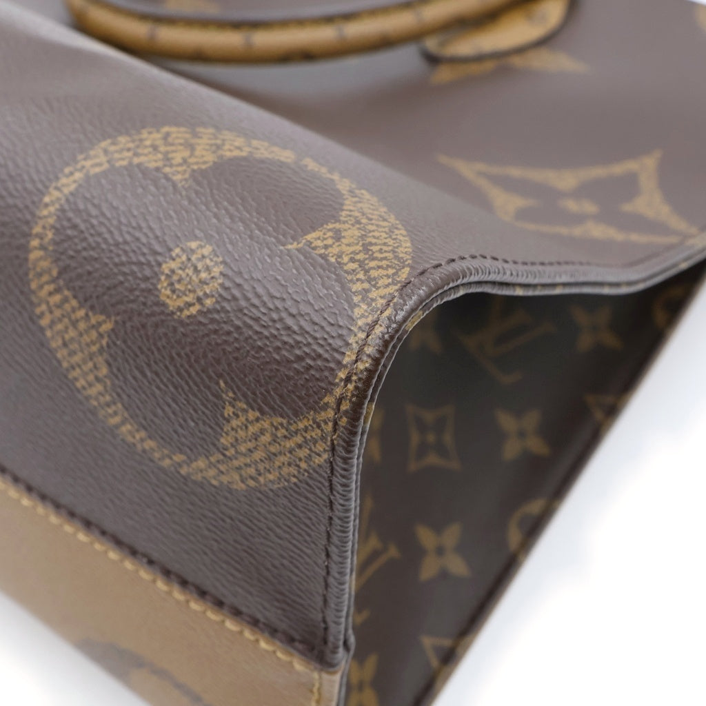 LOUIS VUITTON(ルイヴィトン) モノグラムリバース オンザゴーMM ハンドバッグ トートバッグ ブラウン レザー M45321 ゴールド金具 レディース