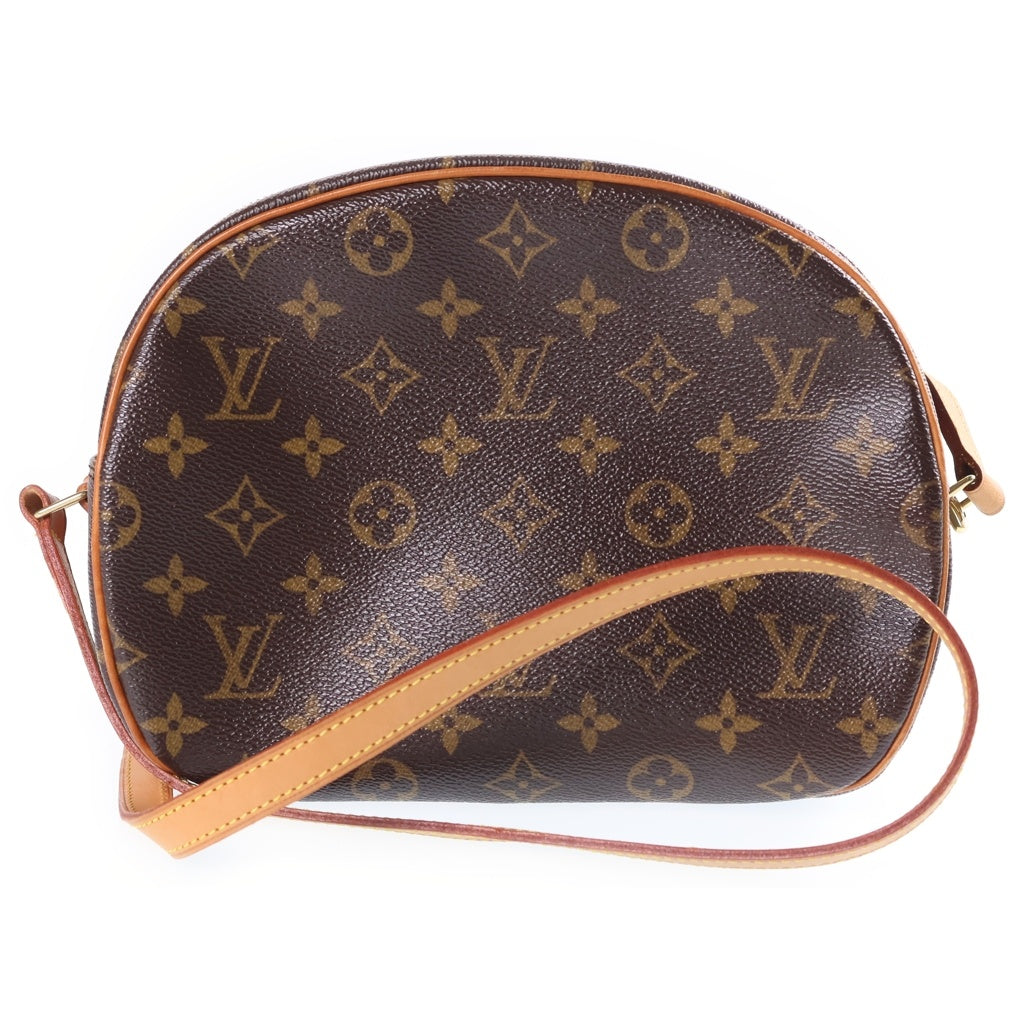 LOUIS VUITTON(ルイヴィトン) モノグラム ブロワ ショルダーバッグ ブラウン レザー×PVC M51221 ゴールド金具 レディース
