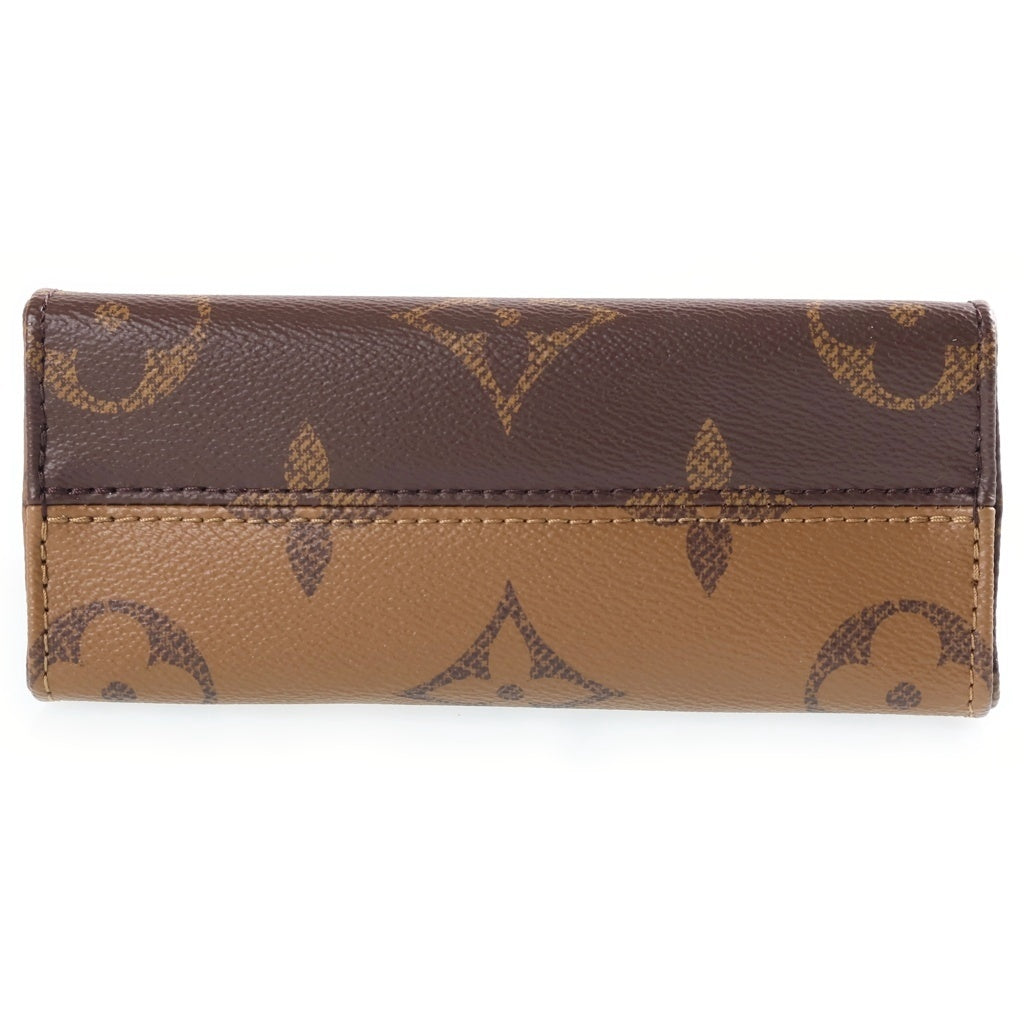LOUIS VUITTON(ルイヴィトン) モノグラムリバース オンザゴーBB 2WAYハンドバッグ ショルダーバッグ ブラウン レザー×PVC M46839 ゴールド金具 レディース