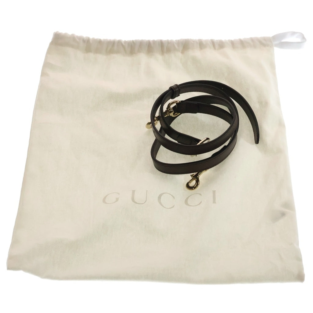 GUCCI(グッチ) オフィディア ミディアム 2WAYトップハンドルバッグ ショルダーバッグ ベージュ ブラウン レザー×PVC 836842 ゴールド金具 レディース