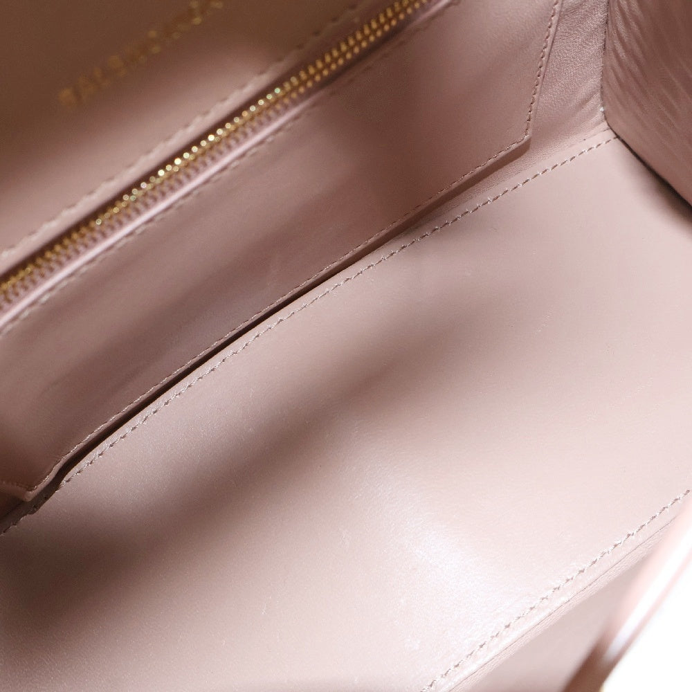 BALENCIAGA(バレンシアガ) アワーグラスXS 2WAYハンドバッグ ベージュ レザー 593546 ストラップ ショルダーバッグ 斜め掛けバッグ ローズピンク ゴールド金具
