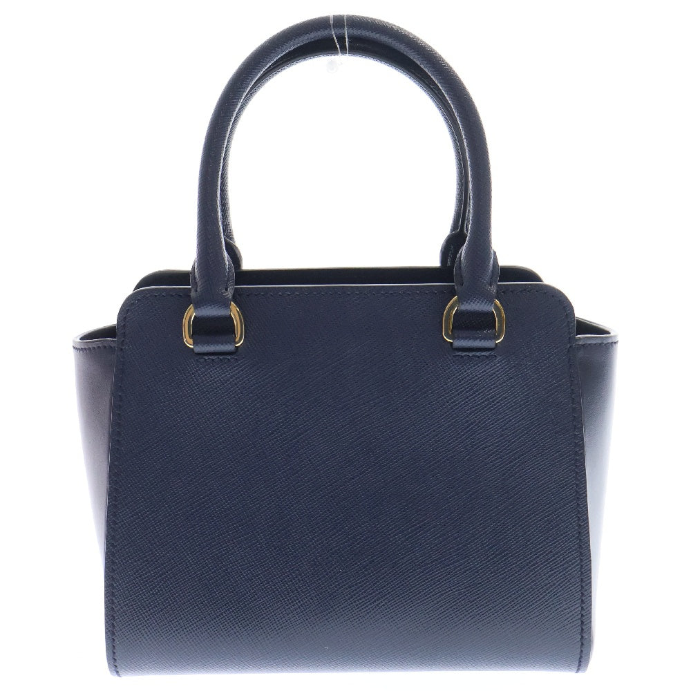 PRADA(プラダ) サフィアーノ 2WAY ショルダーバック ブルー PVC×レザー ハンドバッグ 斜め掛けバッグ 肩掛けバッグ ゴールド金具 1BA380