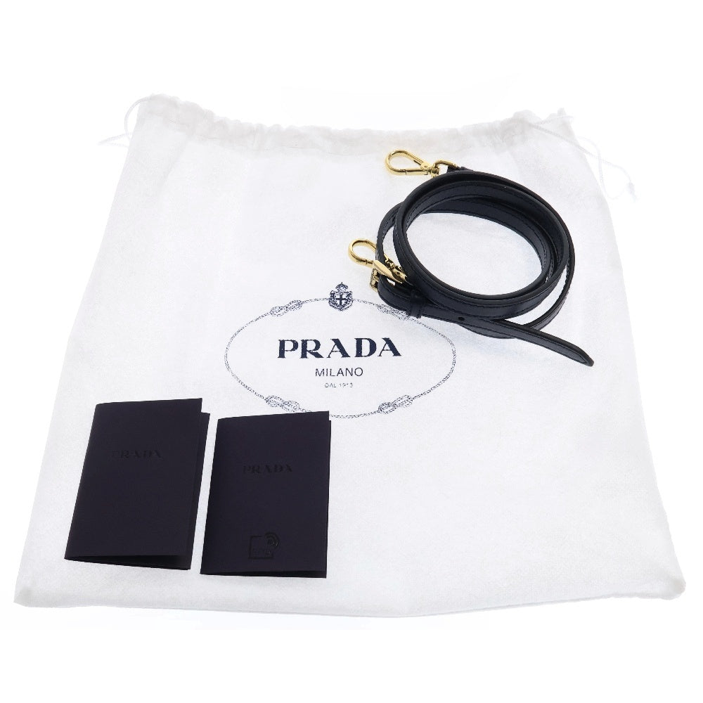 PRADA(プラダ) サフィアーノ 2WAY ショルダーバック ブルー PVC×レザー ハンドバッグ 斜め掛けバッグ 肩掛けバッグ ゴールド金具 1BA380