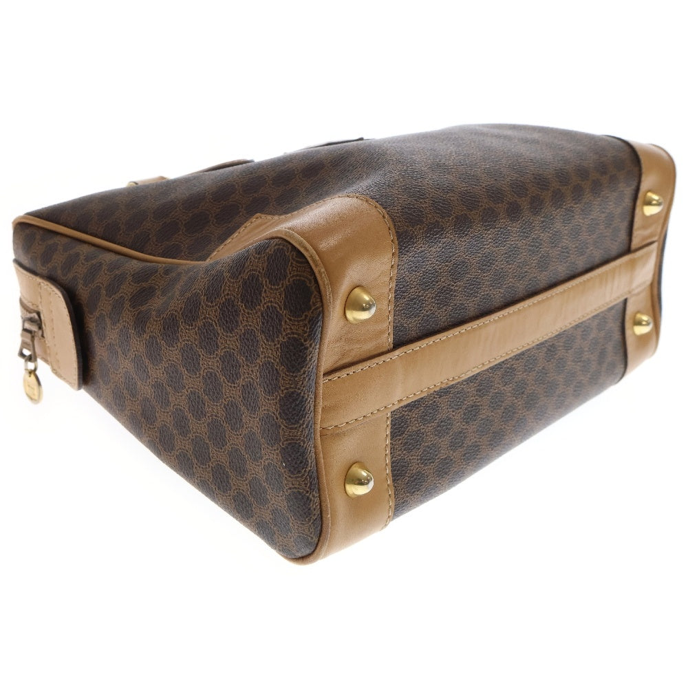 CELINE(セリーヌ) マカダム柄ミニレザーボストンバッグ ブラウン レディース